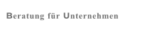 Beratung für Unternehmen