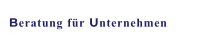 Beratung für Unternehmen